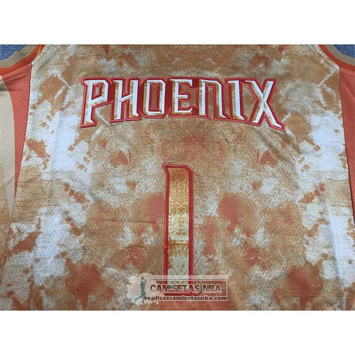 Camiseta Phoenix Suns Devin Booker NO 1 Select Series 2023 Naranja